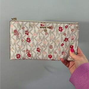 Floral Patterned Clutch MK Wristlet
